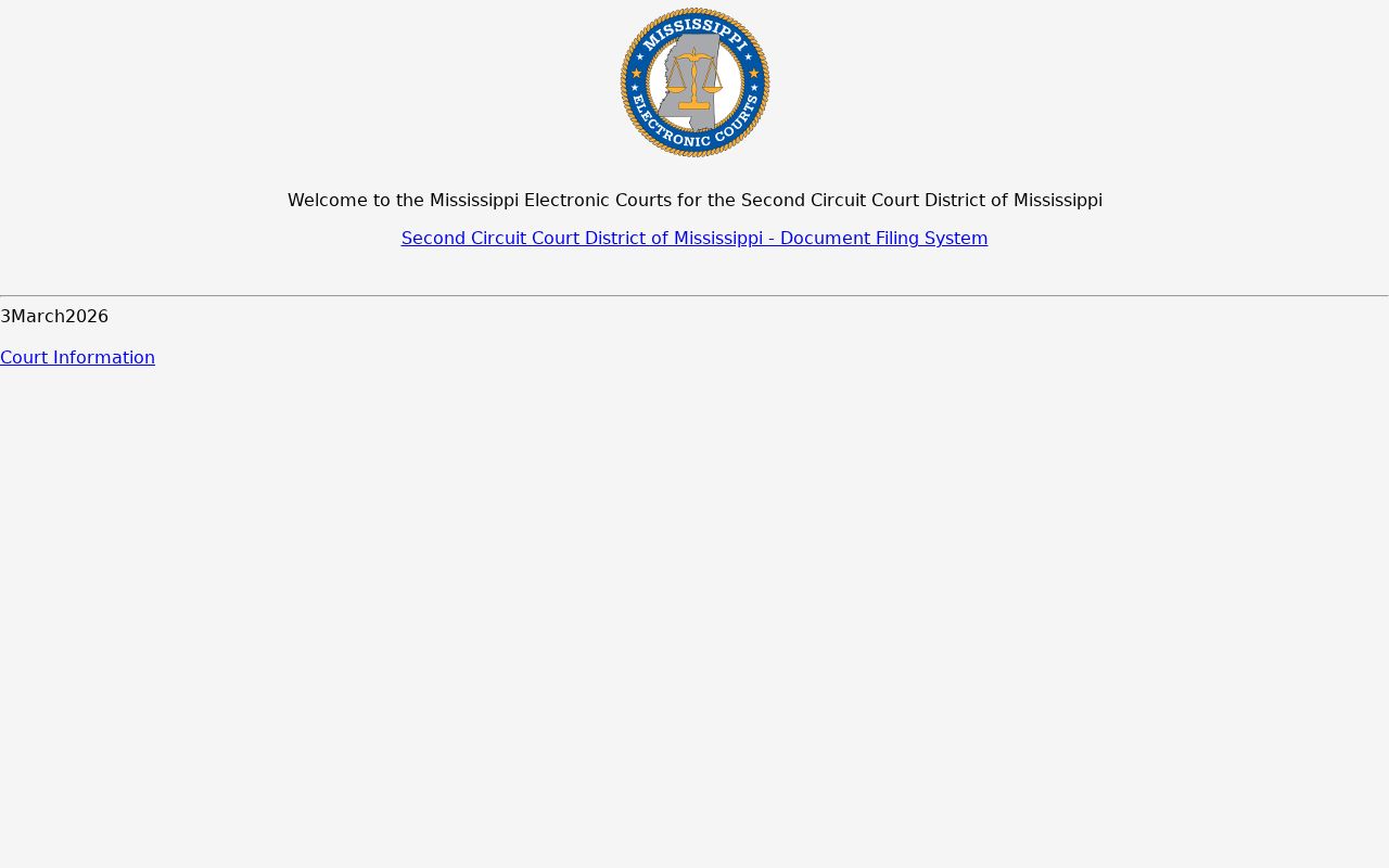 Harrison County criminal docket Second Circuit MEC access page
