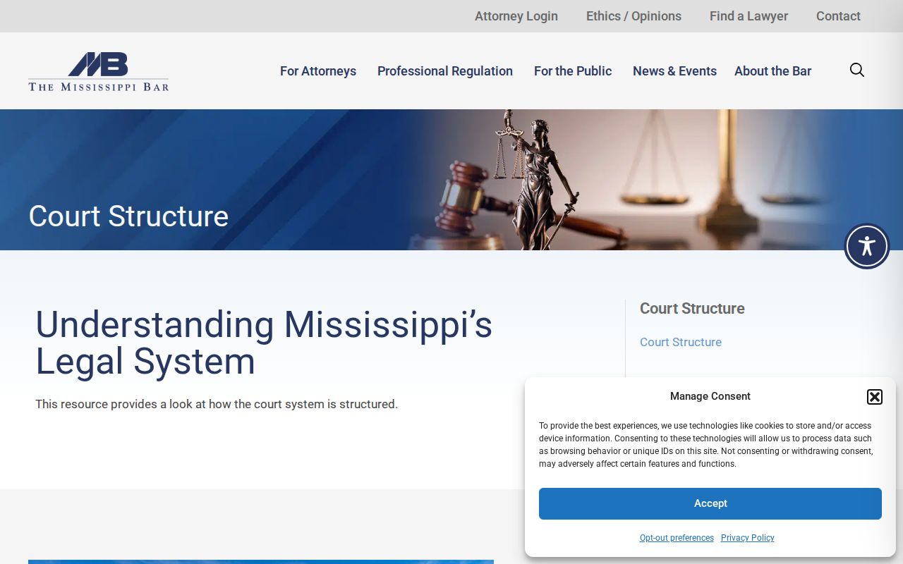 Mississippi court structure reference for Harrison County routes